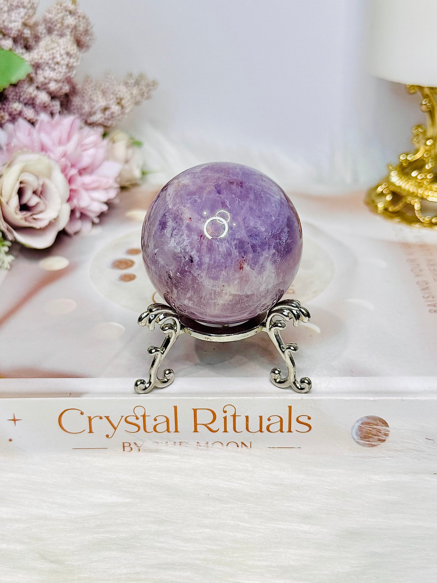 Kunzite Sphere On Stand 153g