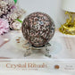 Leopard Skin Jasper Sphere on Stand 318g
