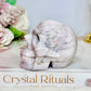 Chunky Kunzite Carved Skull 7cm