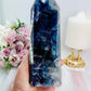 Wow!! Brilliant Large Chunky Double Fluorite Tower with Stunning Rainbows 16.5cm 653grams