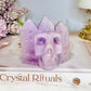 Kunzite Carved Indian Skull 6cm 145g