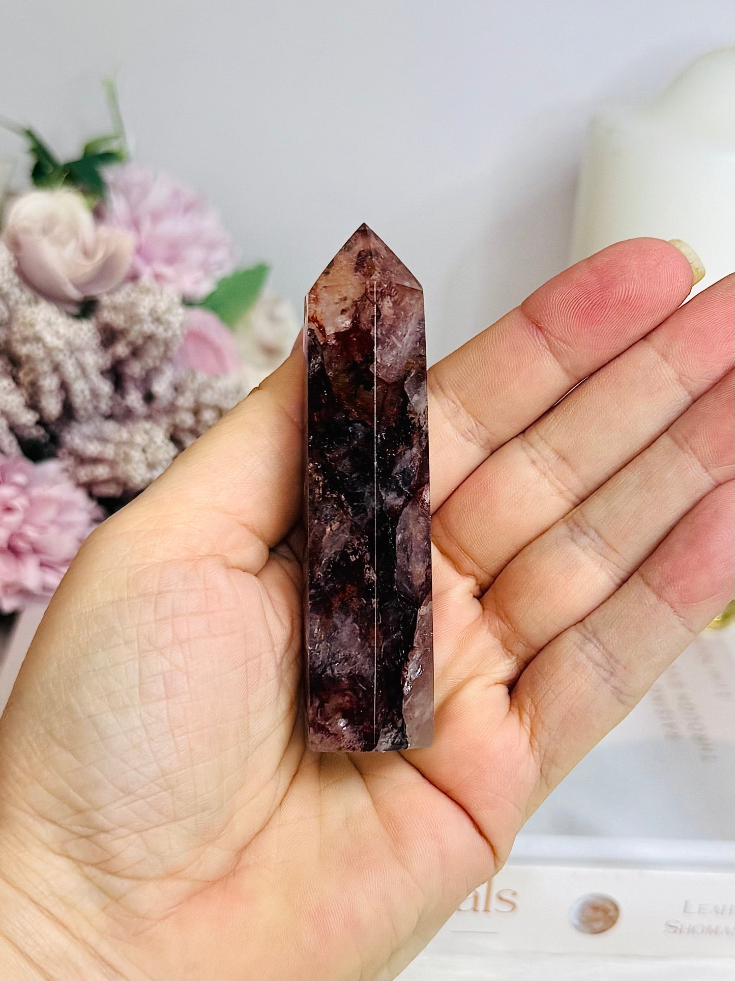 High Grade Fire Quartz Tower 9cm
