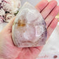 Classy & Fabulous Chunky 319gram Druzy Pink Amethyst Carved Flame | Freeform From Brazil