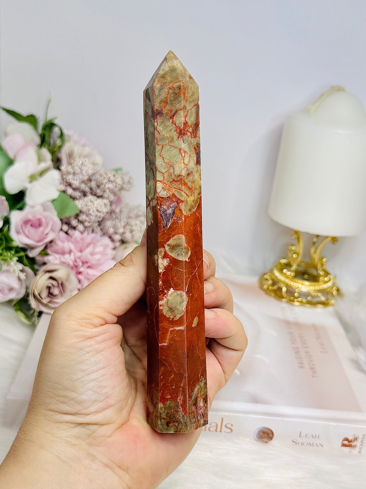 Money Agate Tower 16cm