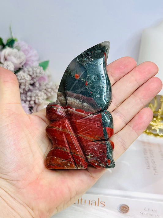 Blood Stone Carved Fairy 11cm