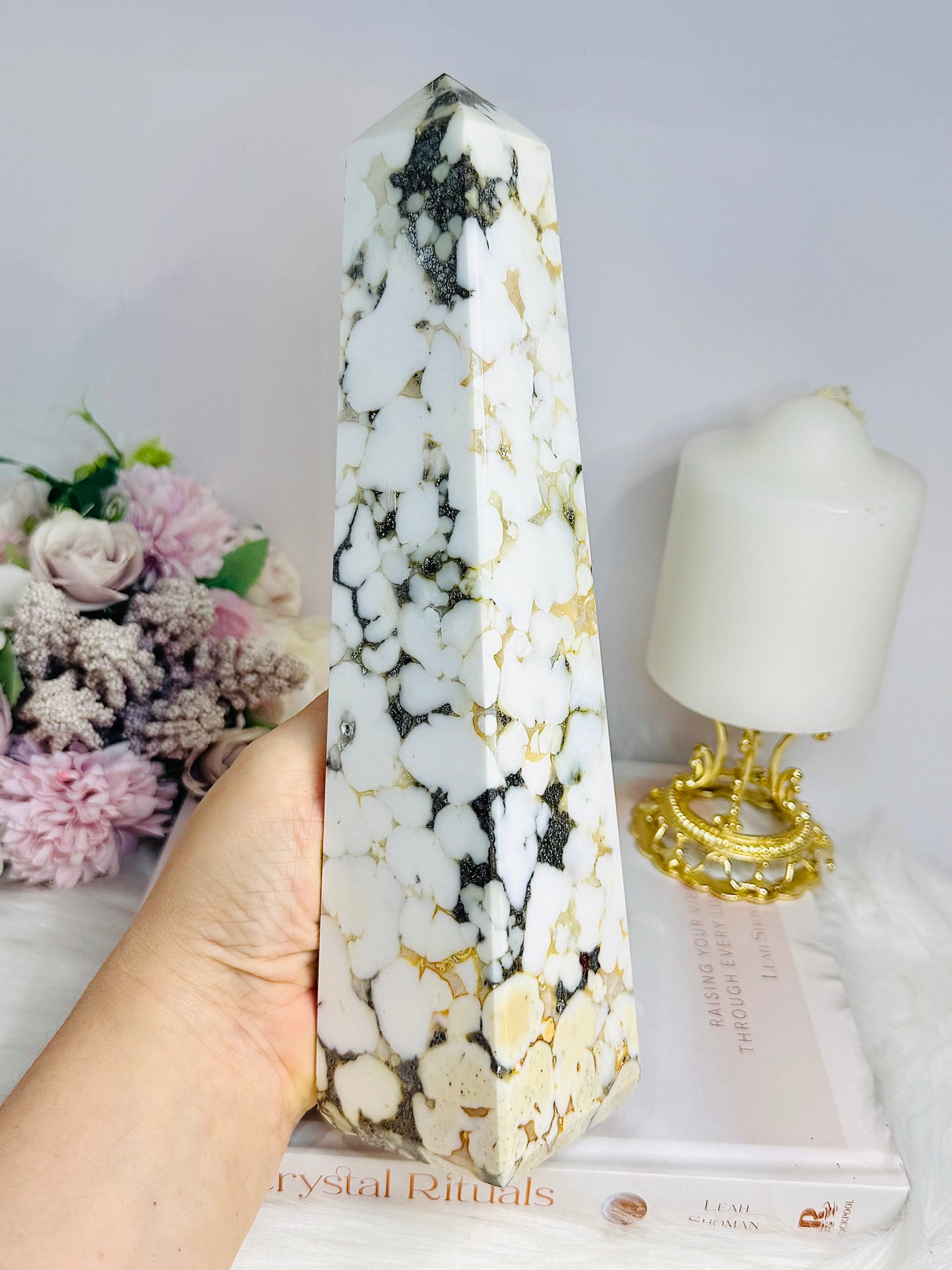 Huge King Cobra Jasper | Orbicular Chalcedony Tower 25cm 1.4KG