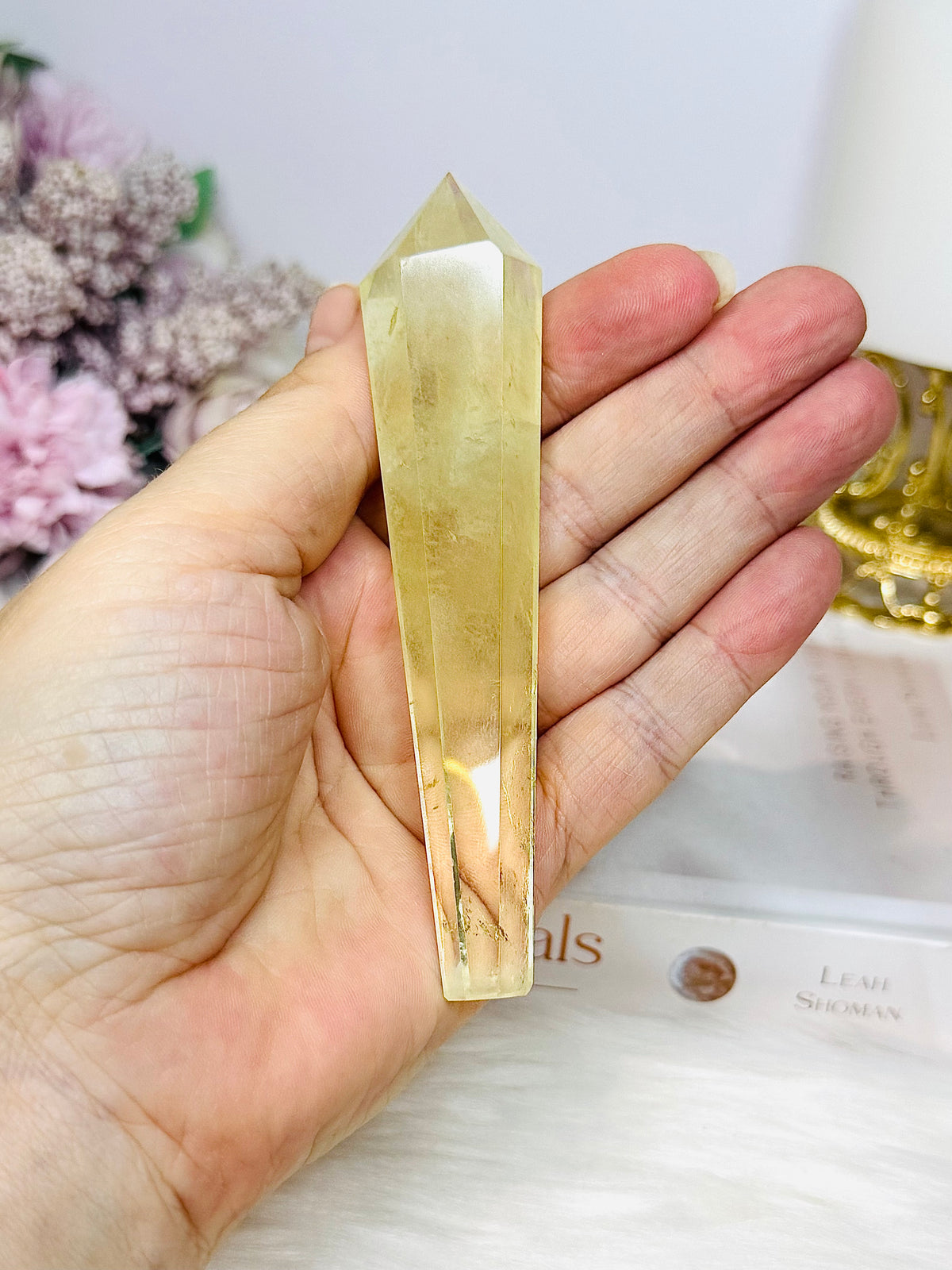 Citrine Wand | Tower on Stand 15cm (inc stand)