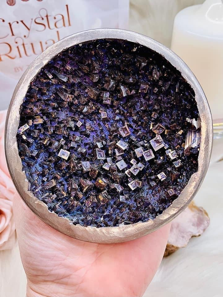 Wow She Is STUNNING!!! Super Beautiful Large Purple Bismuth Bowl Absolutely Amazing