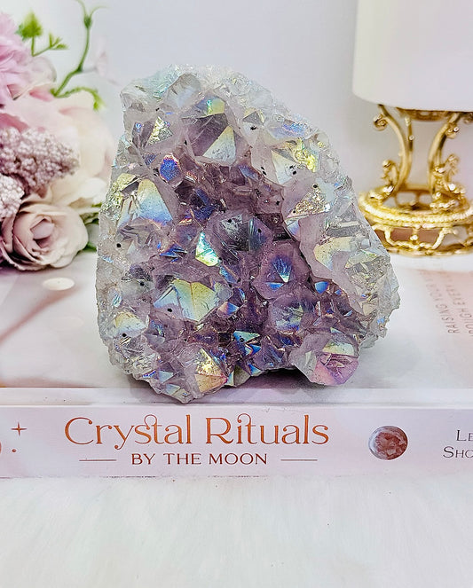 Truly Stunning Absolutely Gorgeous Large Angel Aura Amethyst Cluster From Brazil 688grams