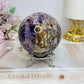 Large Chevron Amethyst Sphere on Stand 607g