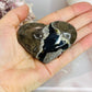 Volcanic Agate Heart (UV Reactive) 8cm