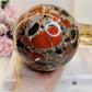 Huge Incredible Natural Puddingstone Sphere on Stand 11cm 1.93KG