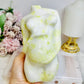 Large Lemon Serpentine Jade Pregnant Woman Carving 15cm 1.02KG
