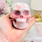 Natural Pink Opal Carved Skull 422grams 8.5cm