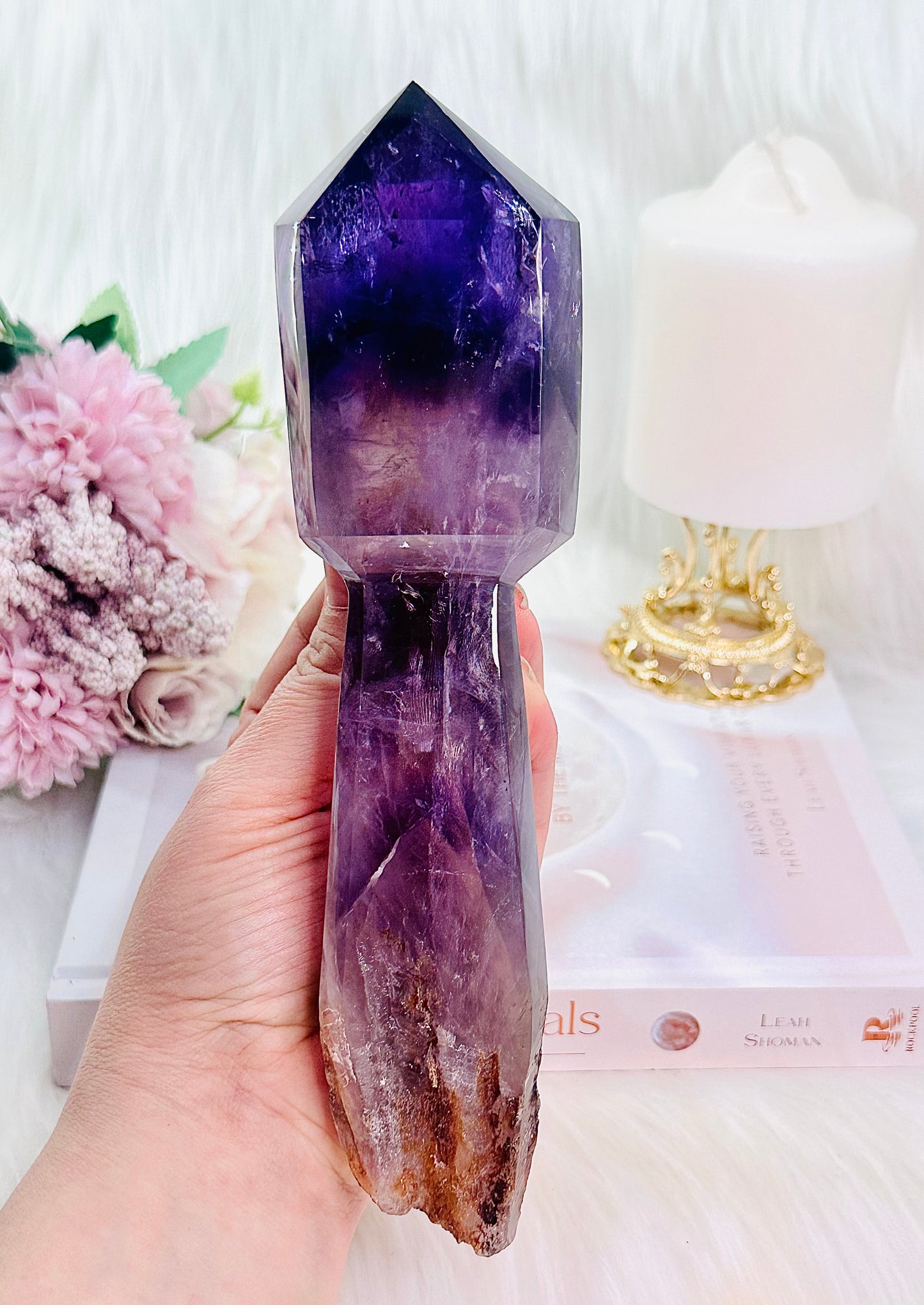 ⚜️ SALE ⚜️ The Most Absolutely Incredibly Gorgeous Large Chunky 21cm High Grade Amethyst Scepter With Rainbows