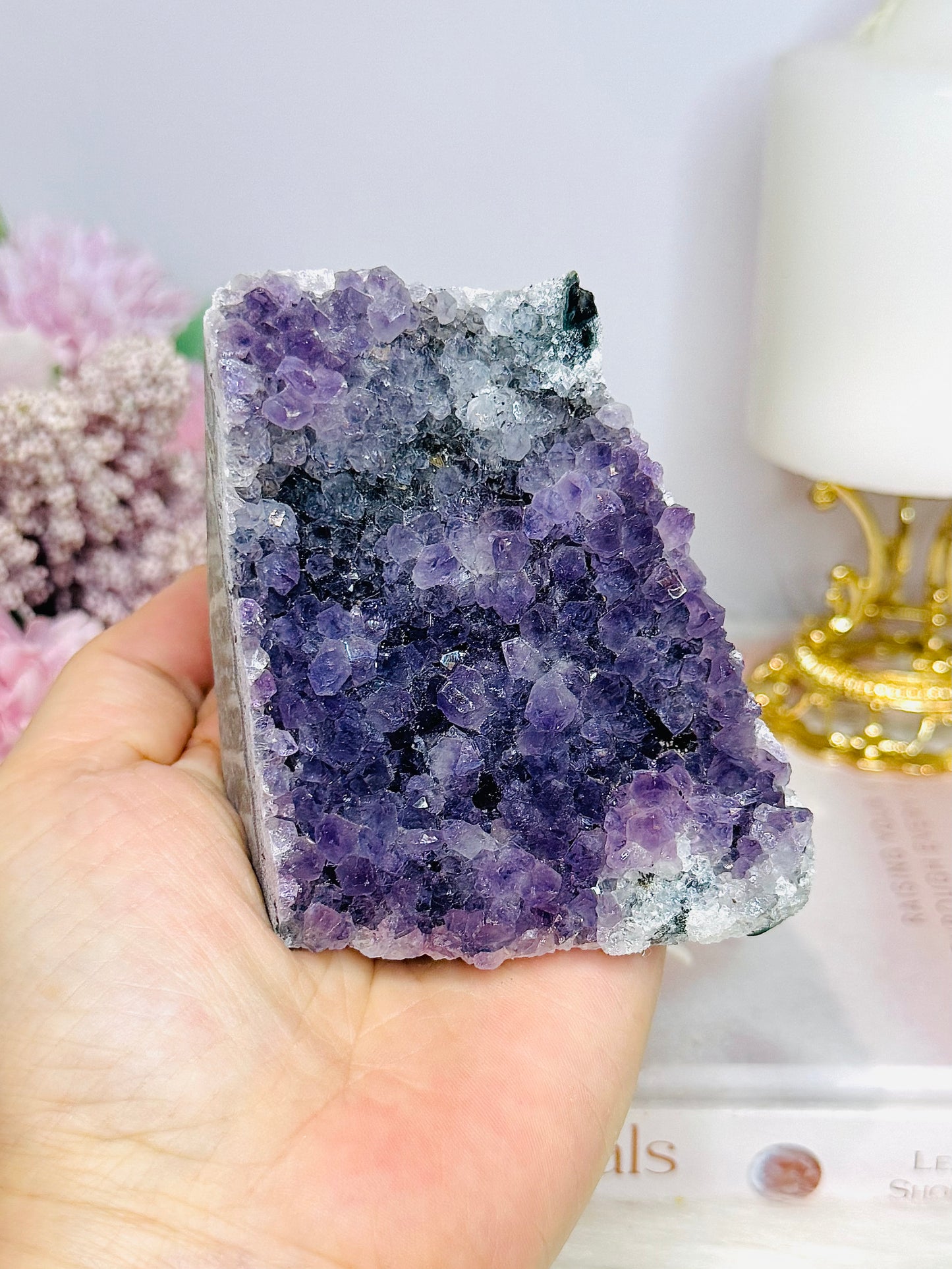 Natural Base Cut Amethyst Cluster 9cm 336g