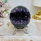 Large Druzy Amethyst Sphere on Stand 405g