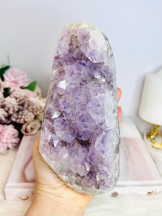 Large Chunky 1.42KG 19cm Amethyst Natural Cluster From Brazil