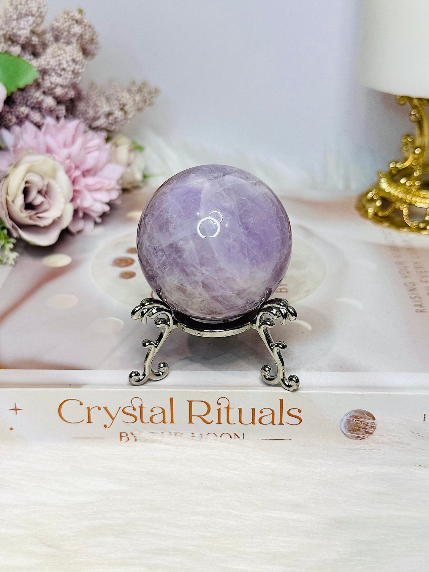 Kunzite Sphere On Stand 153g