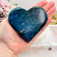 Beautiful Blue Apatite Carved Large Heart 301grams