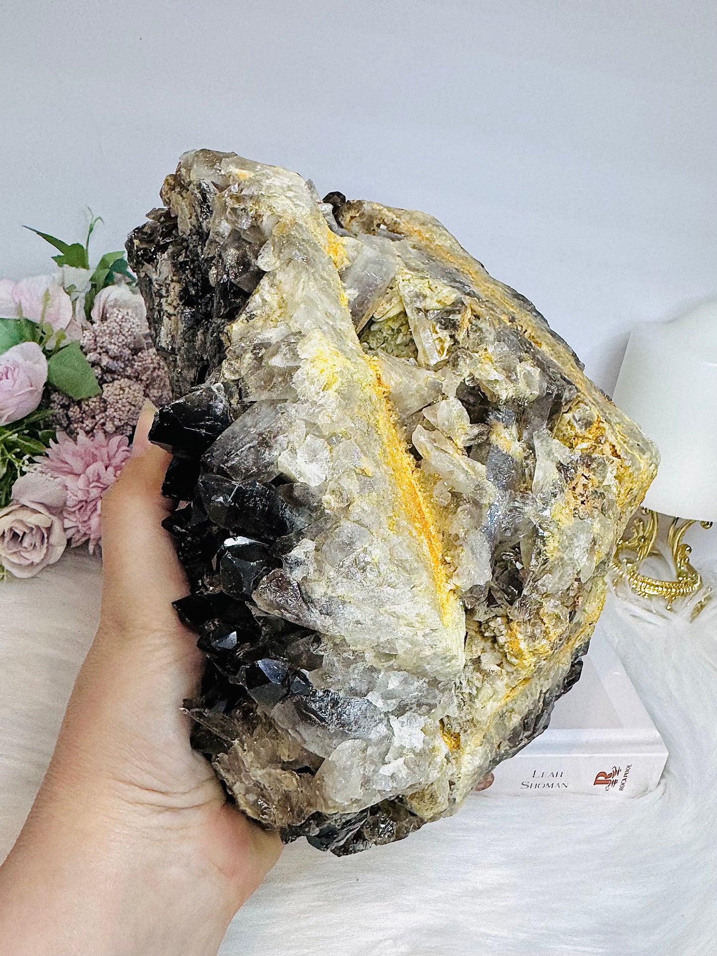 Huge Smokey Quartz Cluster 3.29KG 18cm