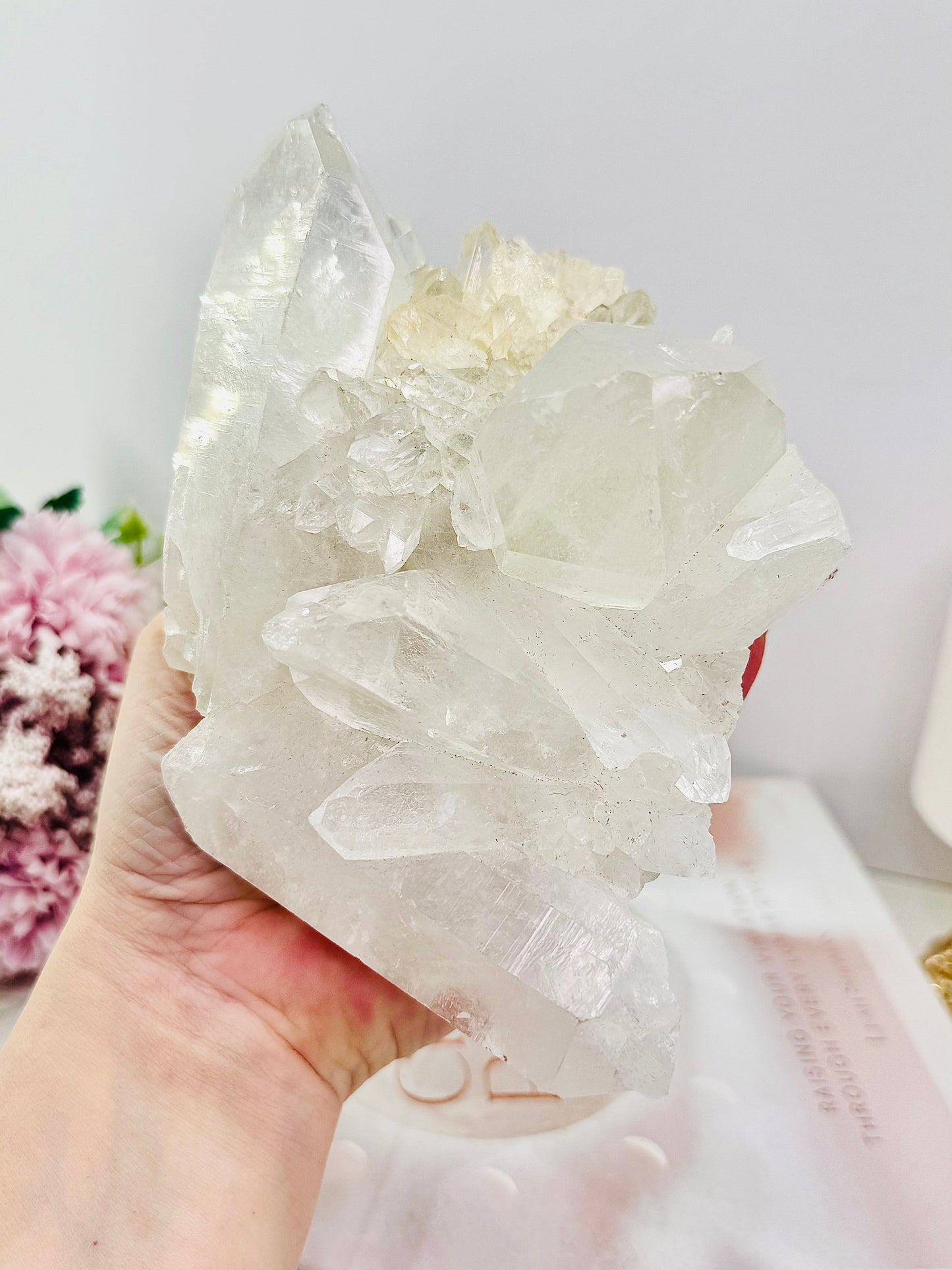 High Grade Stunning Large Clear Quartz Natural Specimen On Stand 1.2KG