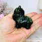 Green Jade Highland Cow Carving 6cm