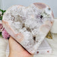 Huge High Grade Pink Amethyst Druzy Heart 16cm 1.57KG