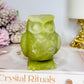 Green Jade Owl 8cm 298g