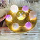 Feminine Energy ~ Large Light Stand 20cm with Glass Fairy Sphere, 3 Amethyst Spheres, Rose Quartz Sphere & 2 Pink Amethyst Spheres