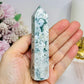 Moss Agate Tower 10.5cm