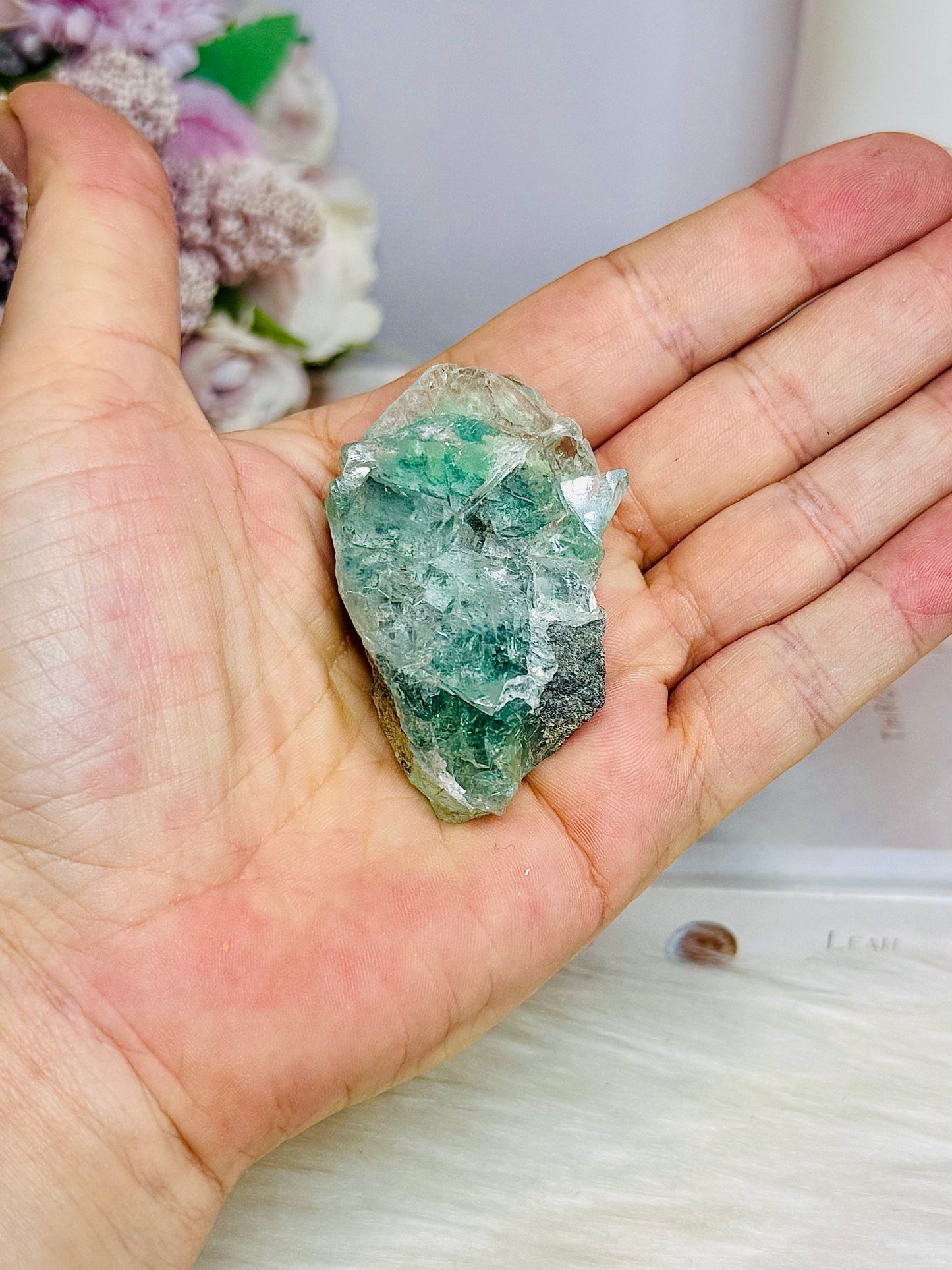 High Grade Transparent Green Fluorite Cubed Specimen 5.5cm