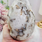 Large 15cm 1.07KG Incredible Druzy Agate Egg On Stand