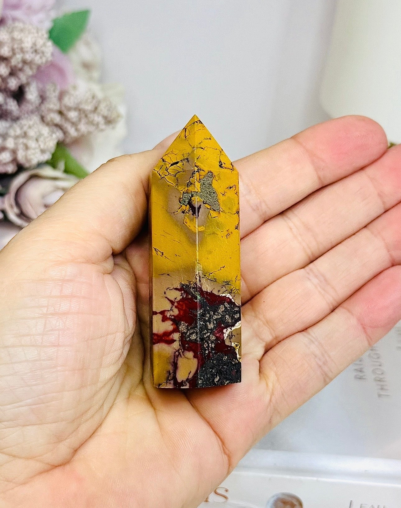 Mookaite Jasper Tower with Hematite 7cm