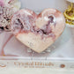 Precious Pink Amethyst Druzy Amethyst Heart on Stand 11cm