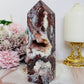High Grade Druzy Mexican Lace Agate Chunky Tower 635g 16cm
