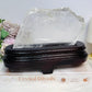 Natural Large Selenite Slab on Timber Stand 19.5cm 701g