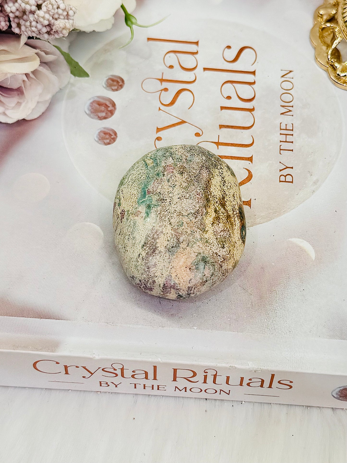 Natural Ruby Fuchsite Palmstone