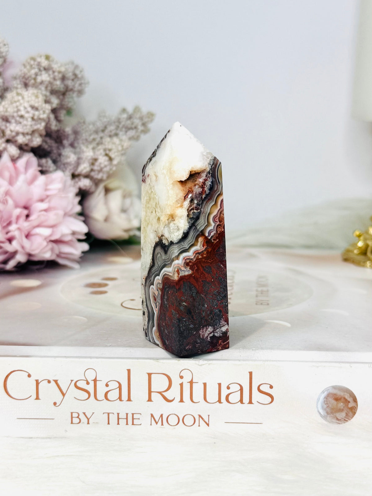 Mexican Lace Agate Tower 6.5cm