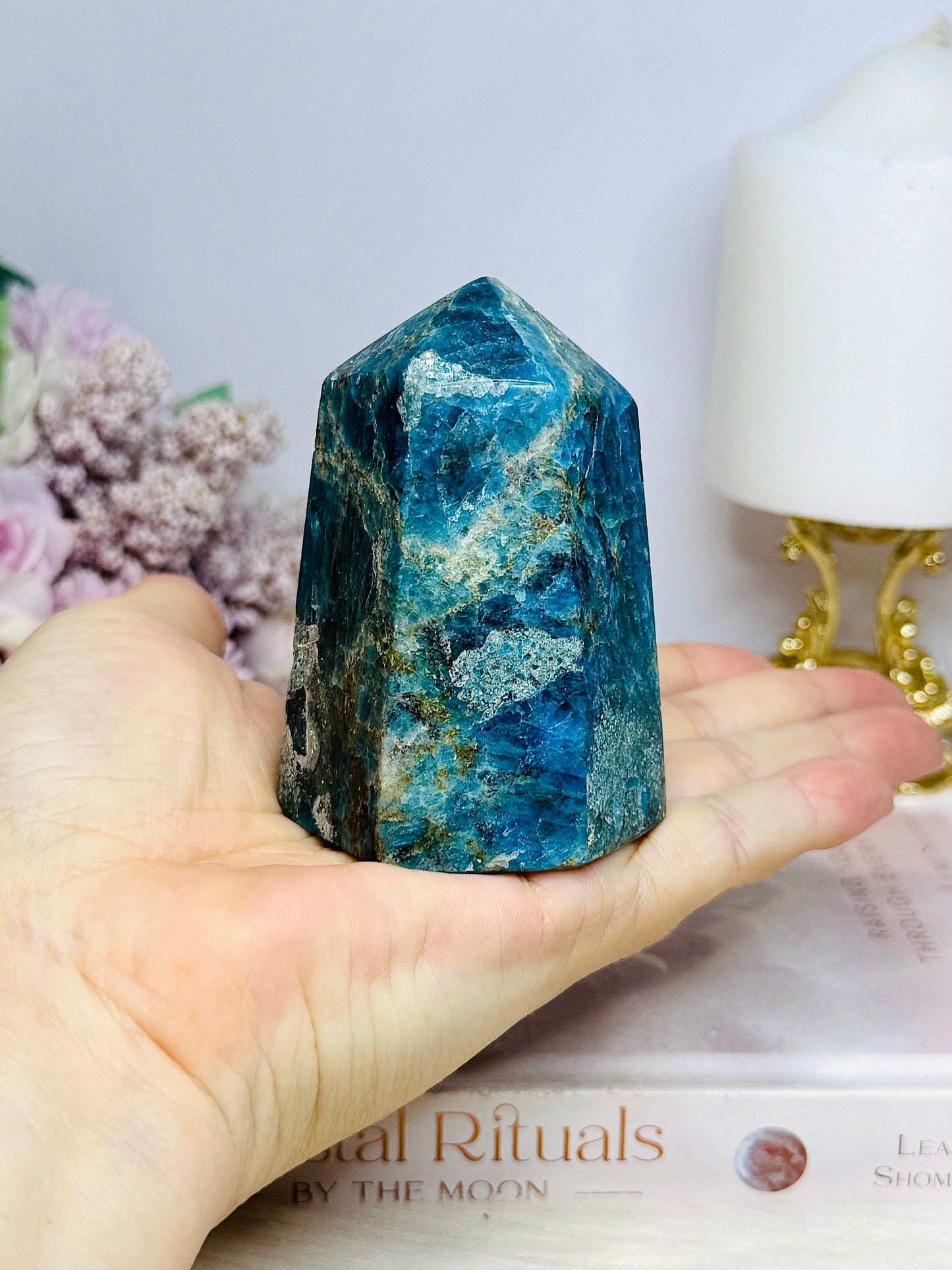 Blue Apatite Chunky Tower 8cm 335g