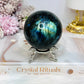 Large Labradorite Sphere On Stand 436g