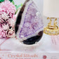 Classy & Fabulous 13cm Chunky Amethyst Agate Teardrop | Flame From Brazil On Stand