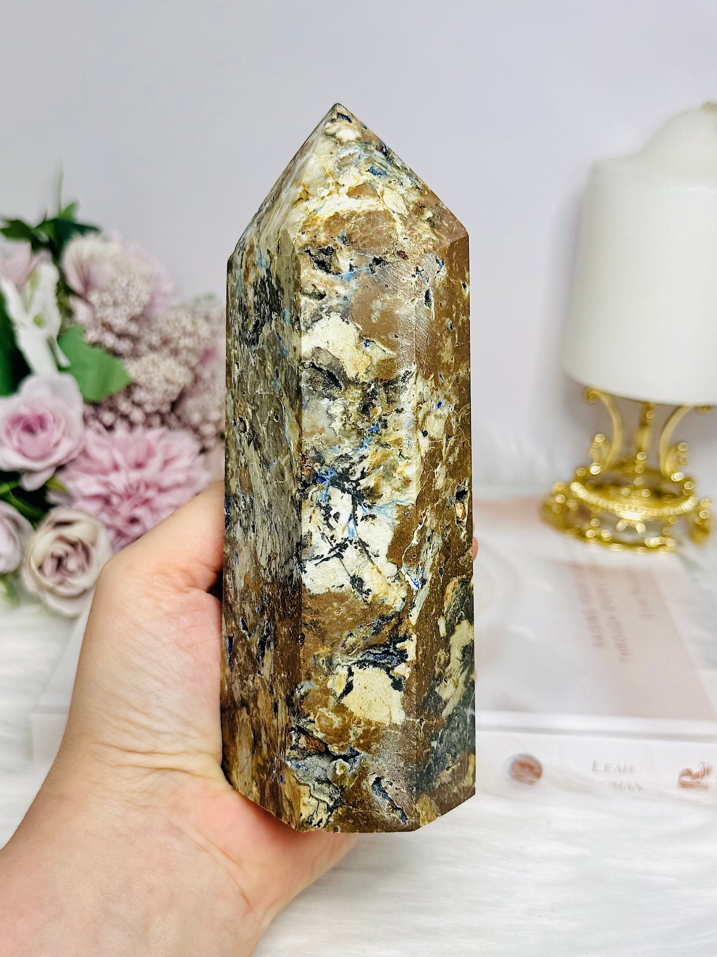 Large Chunky Azurite Tower 15.5cm 688g