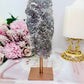 Natural Zeolite Slab | Slice on Rose Gold Stand 16cm From Brazil