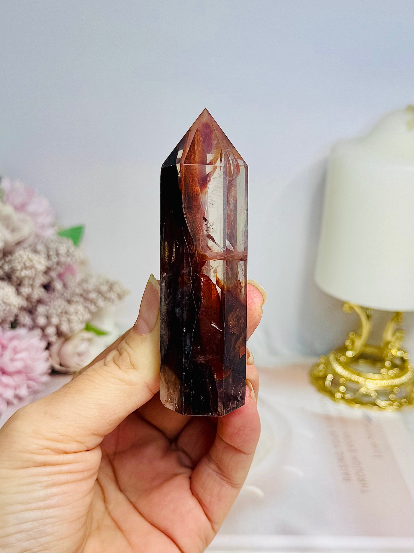 High Grade Fire Quartz Tower 8.5cm