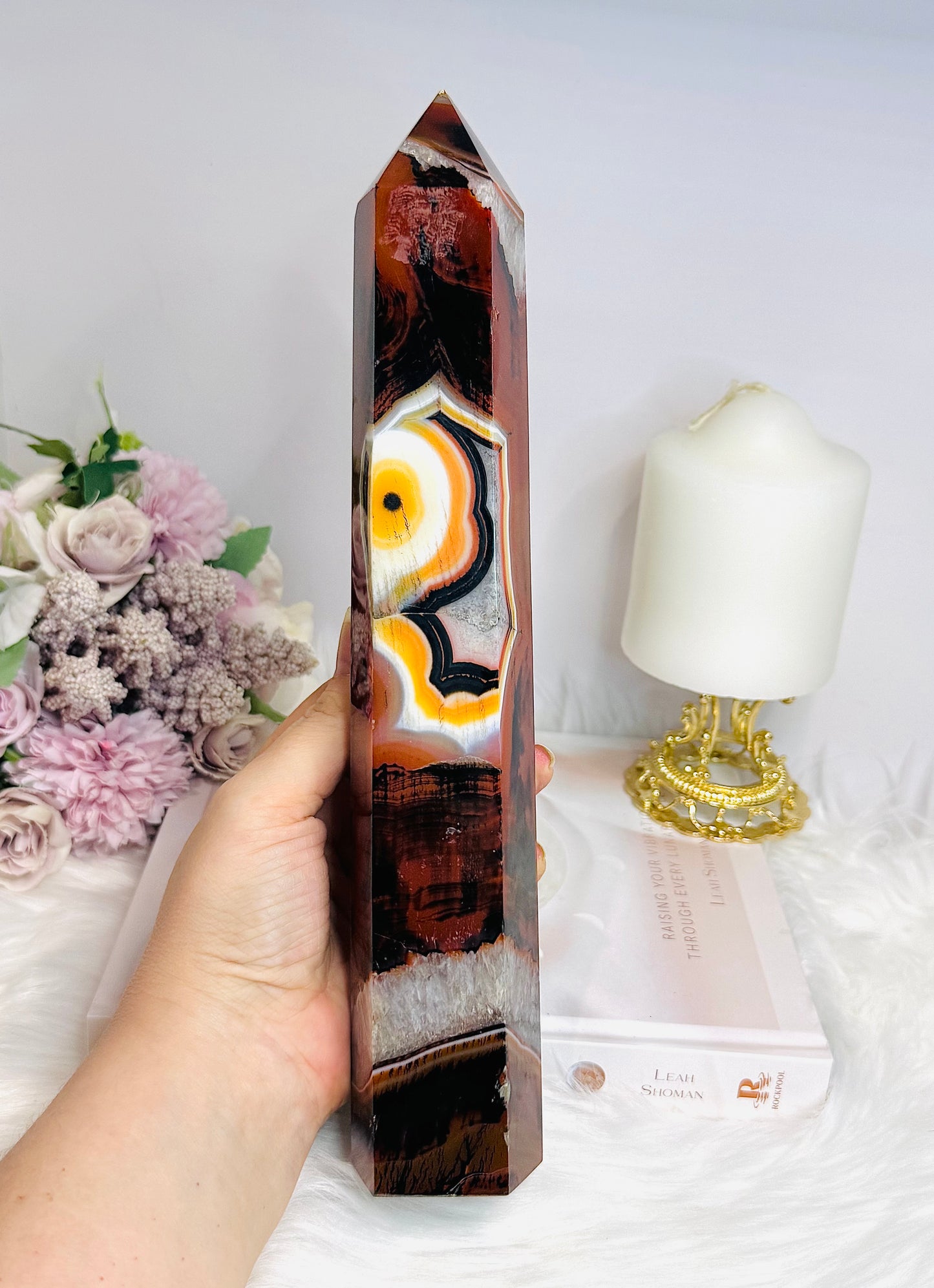 Huge Unique Carnelian Tower 28cm 1.08KG