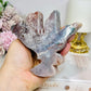 Chunky Large Pink Amethyst Carved Fairy 11cm 357g (does not stand)
