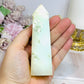 Natural Chrysoprase Tower (imperfections are part of her) 11cm