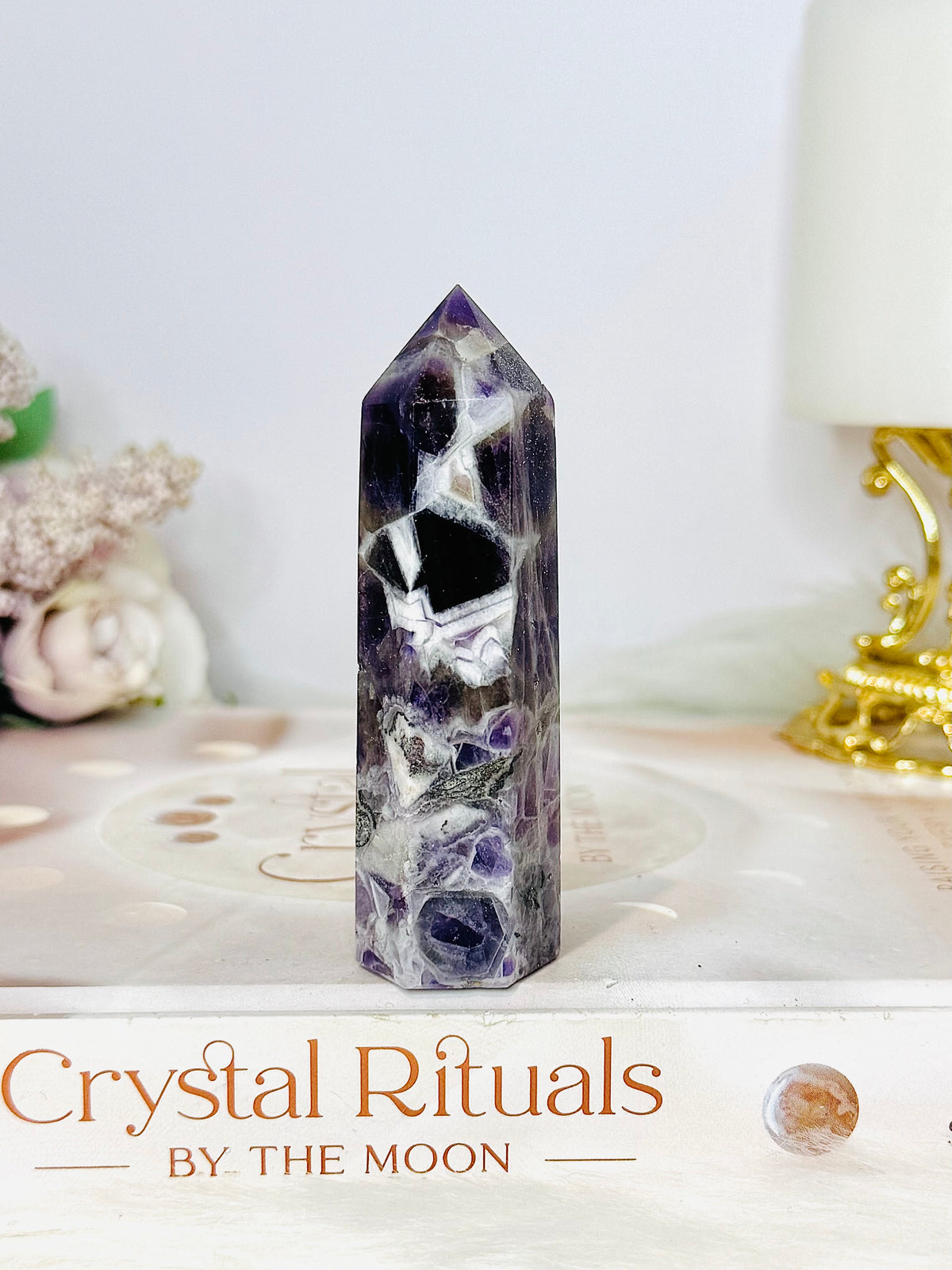 Chevron Amethyst Tower 8.5cm