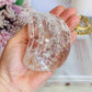 High Grade Clear Quartz Chunky Moon Bowl with Rainbows 9cm